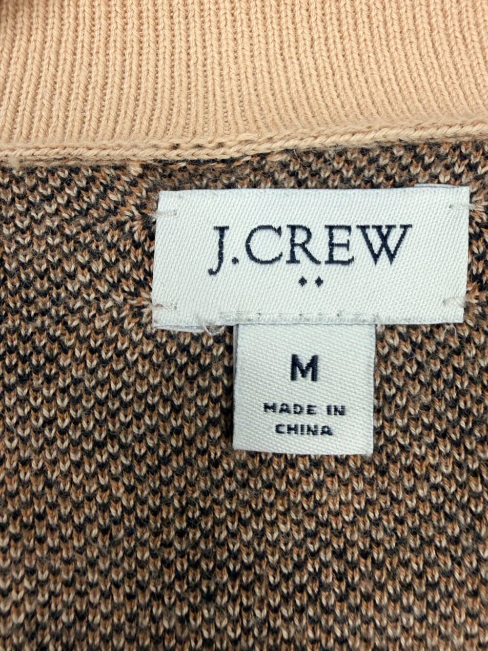 J. Crew Leopard Open Cardigan Gold Leo Beechwood Medium #A2854 - Picture 5 of 8
